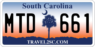 SC license plate MTD661