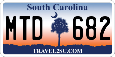 SC license plate MTD682