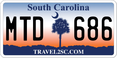SC license plate MTD686