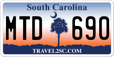SC license plate MTD690