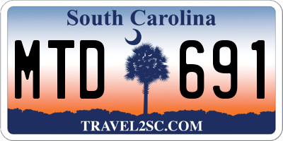 SC license plate MTD691