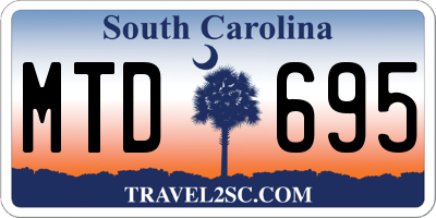SC license plate MTD695