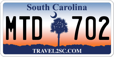 SC license plate MTD702