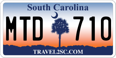SC license plate MTD710