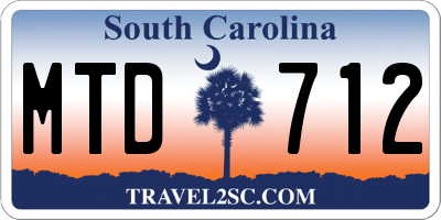 SC license plate MTD712