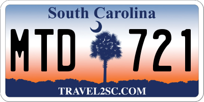 SC license plate MTD721