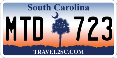 SC license plate MTD723
