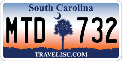 SC license plate MTD732
