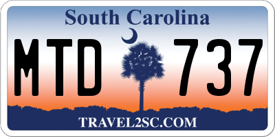SC license plate MTD737