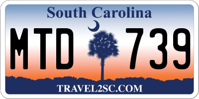 SC license plate MTD739