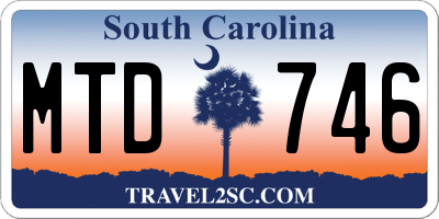 SC license plate MTD746