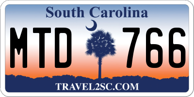 SC license plate MTD766