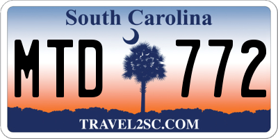 SC license plate MTD772