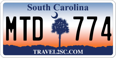SC license plate MTD774