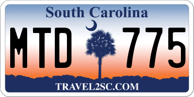 SC license plate MTD775