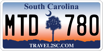 SC license plate MTD780