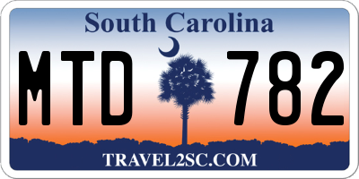SC license plate MTD782