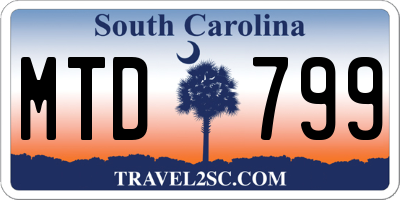 SC license plate MTD799