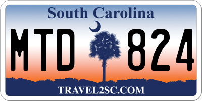 SC license plate MTD824