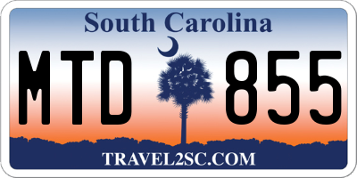 SC license plate MTD855