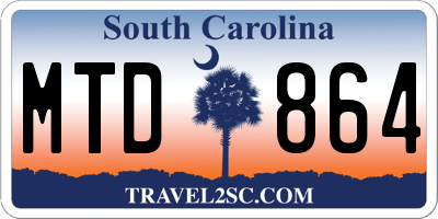 SC license plate MTD864