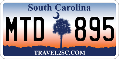 SC license plate MTD895
