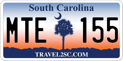 SC license plate MTE155