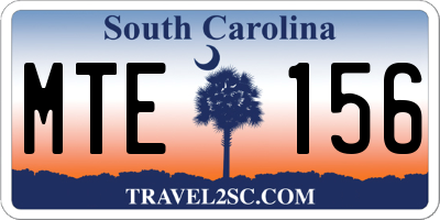 SC license plate MTE156