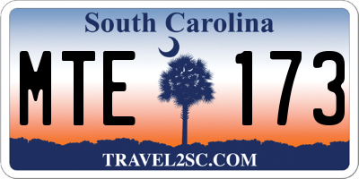 SC license plate MTE173