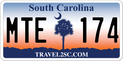 SC license plate MTE174