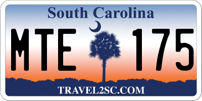 SC license plate MTE175