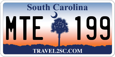 SC license plate MTE199