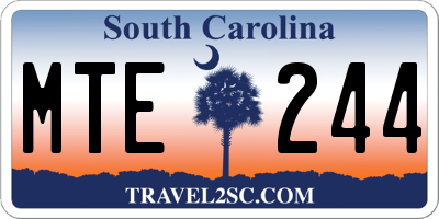 SC license plate MTE244