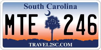 SC license plate MTE246