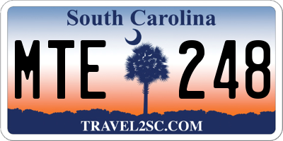 SC license plate MTE248