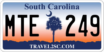 SC license plate MTE249