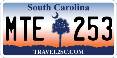 SC license plate MTE253