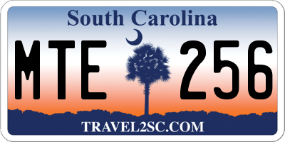 SC license plate MTE256