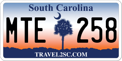 SC license plate MTE258