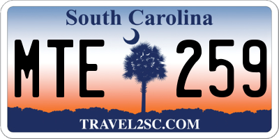 SC license plate MTE259