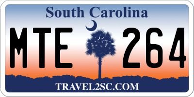 SC license plate MTE264