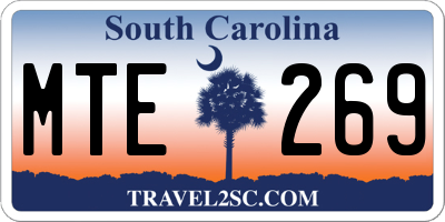 SC license plate MTE269