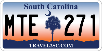 SC license plate MTE271