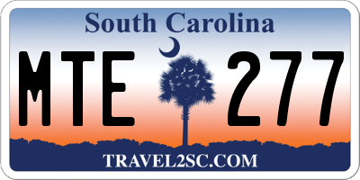 SC license plate MTE277