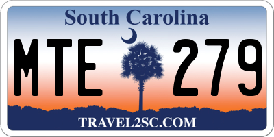 SC license plate MTE279