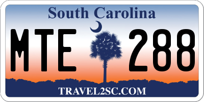 SC license plate MTE288