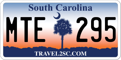 SC license plate MTE295