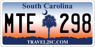 SC license plate MTE298