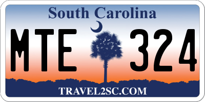 SC license plate MTE324
