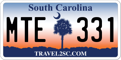 SC license plate MTE331